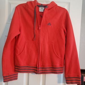 Adidas fleece full zip hooded jacket Sm